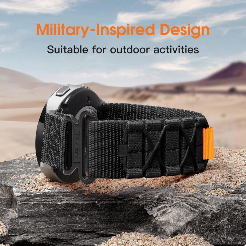 20/22mm Outdoor Mountaineering Nylon Canvas Loop For Samsung/Garmin/Fossil/Others - Image 3