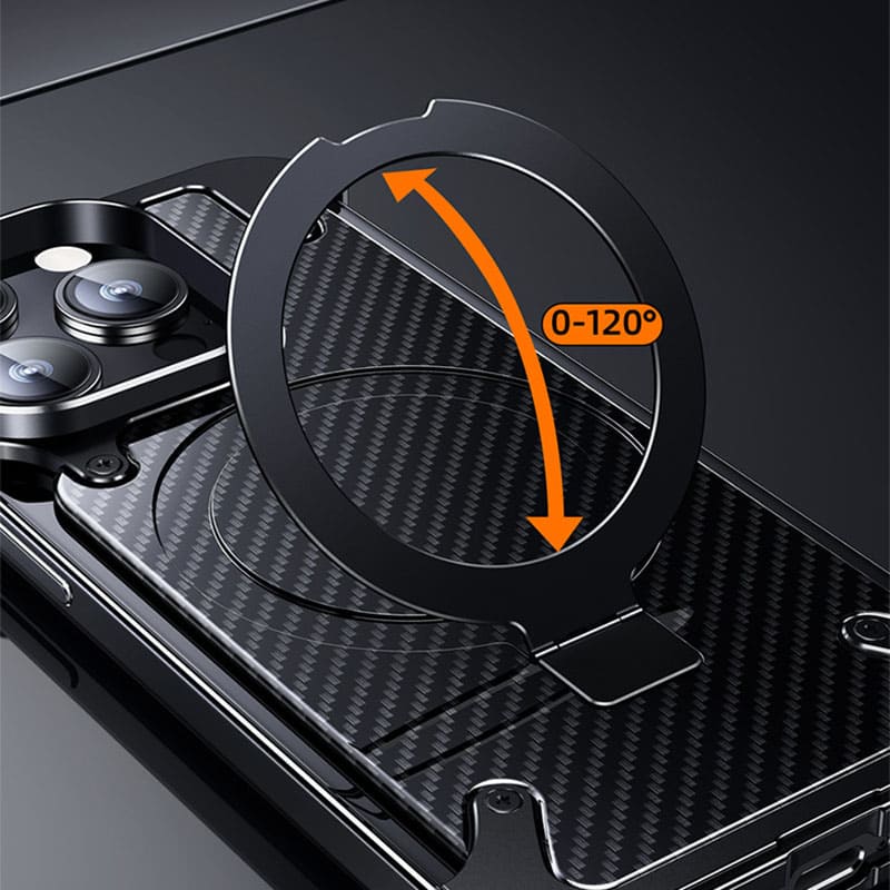 ChubbyArmor CarbonSpin - Carbon Fiber Magnetic Bezel-less Case With Bracket - Image 3
