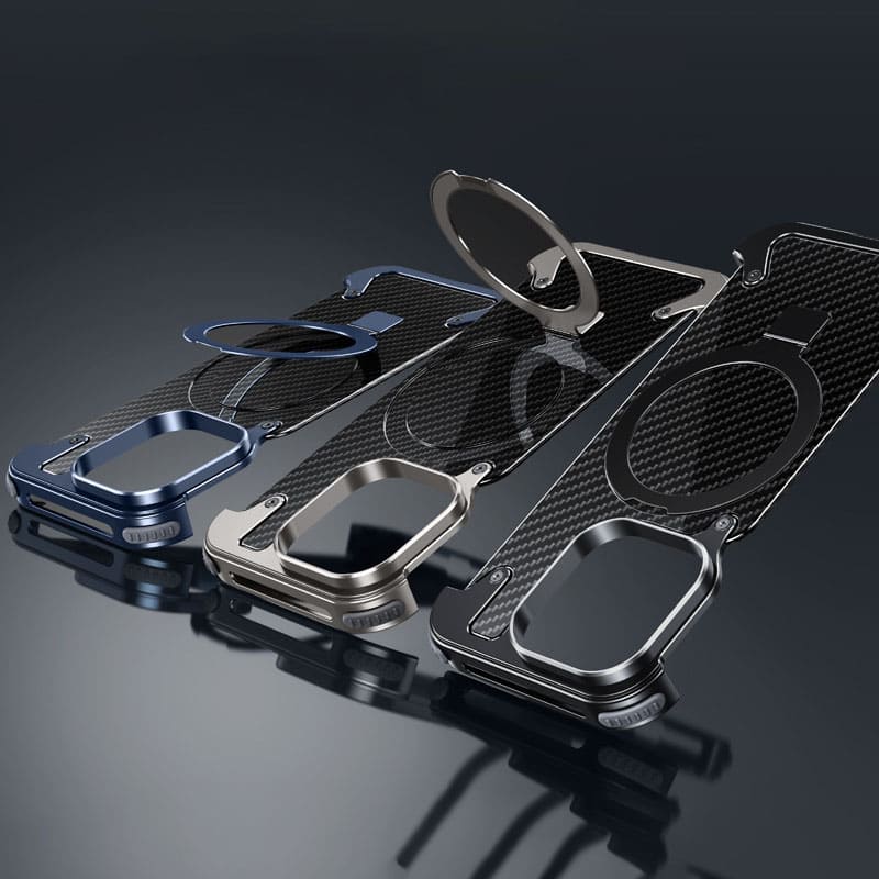 ChubbyArmor CarbonSpin - Carbon Fiber Magnetic Bezel-less Case With Bracket - Image 6