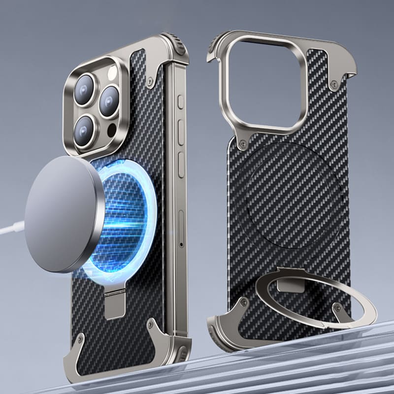 ChubbyArmor CarbonSpin - Carbon Fiber Magnetic Bezel-less Case With Bracket - Image 7