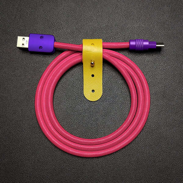 "Chubby" Vibrant Color-block Braided Charge Cable - Image 13