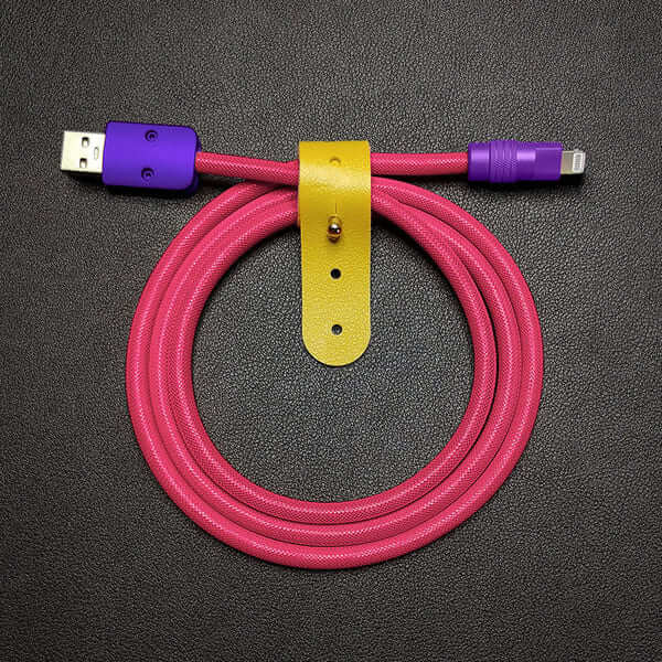 "Chubby" Vibrant Color-block Braided Charge Cable - Image 14