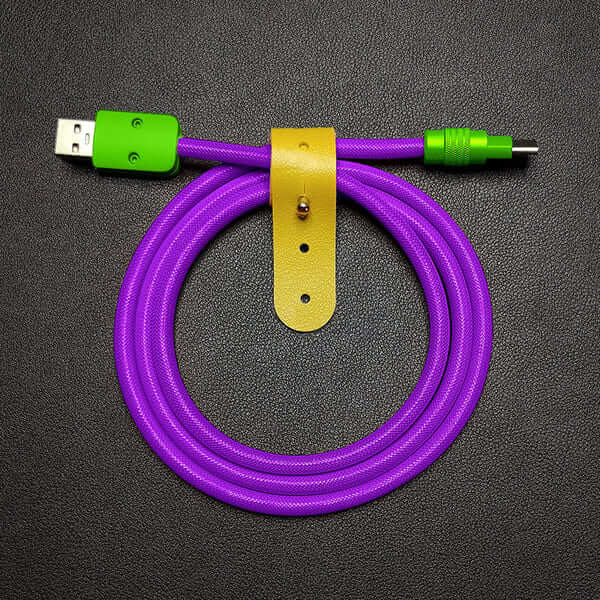 "Chubby" Vibrant Color-block Braided Charge Cable - Image 17