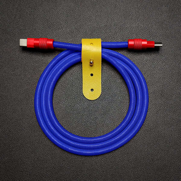 "Chubby" Vibrant Color-block Braided Charge Cable - Image 23