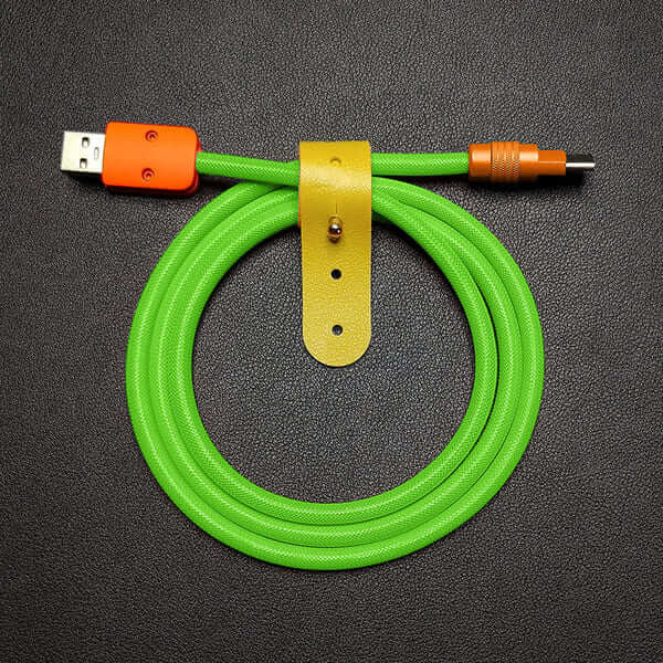 "Chubby" Vibrant Color-block Braided Charge Cable - Image 5