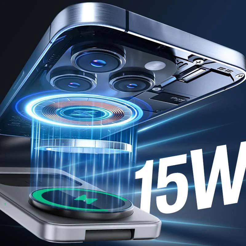 ChubbyCharge FoldPass - Credit Card Sized 3-in-1 Ultra-Thin Wireless Charger Travel Essential - Image 3