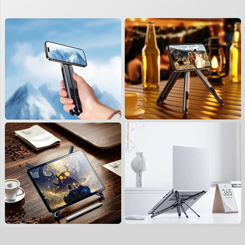 ChubbyGrip Lift - Aluminum Alloy Multi-Device Magnetic Stand – Adjustable Height & Angle for Laptop, Tablet & Phone - Image 4