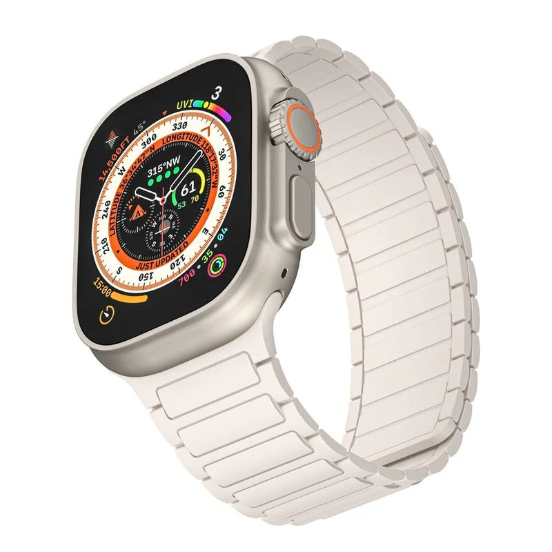"Dual-Tone" Sporty Contrast Magnetic Silicone Band For Apple Watch - Image 10