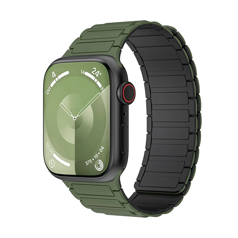 "Dual-Tone" Sporty Contrast Magnetic Silicone Band For Apple Watch - Image 12