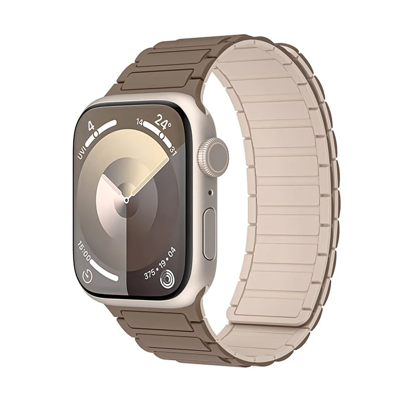"Dual-Tone" Sporty Contrast Magnetic Silicone Band For Apple Watch - Image 14