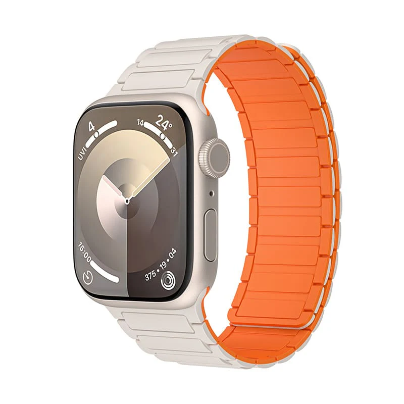 "Dual-Tone" Sporty Contrast Magnetic Silicone Band For Apple Watch - Image 17