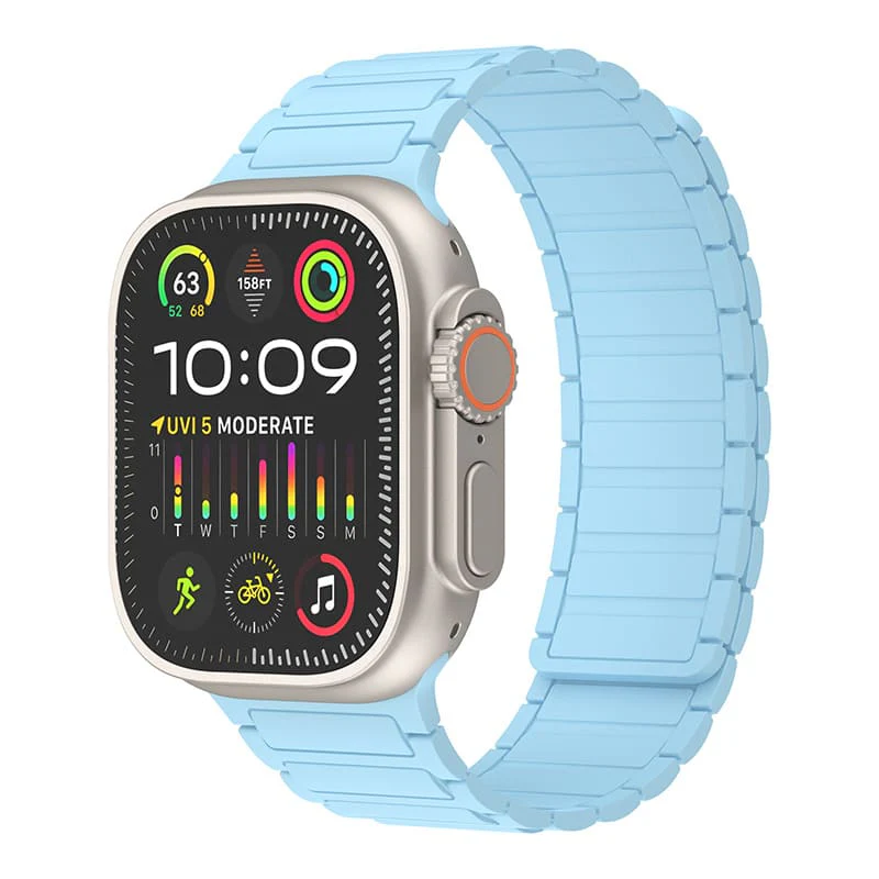 "Dual-Tone" Sporty Contrast Magnetic Silicone Band For Apple Watch - Image 18