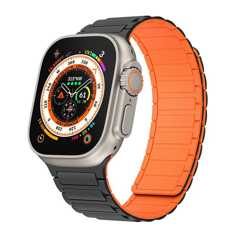 "Dual-Tone" Sporty Contrast Magnetic Silicone Band For Apple Watch - Image 3