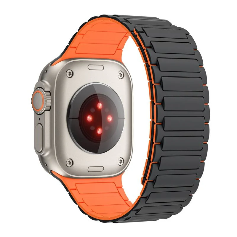 "Dual-Tone" Sporty Contrast Magnetic Silicone Band For Apple Watch - Image 4