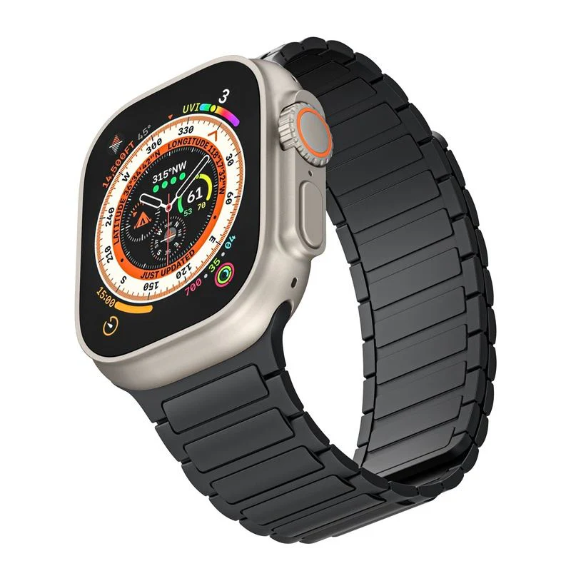 "Dual-Tone" Sporty Contrast Magnetic Silicone Band For Apple Watch - Image 6