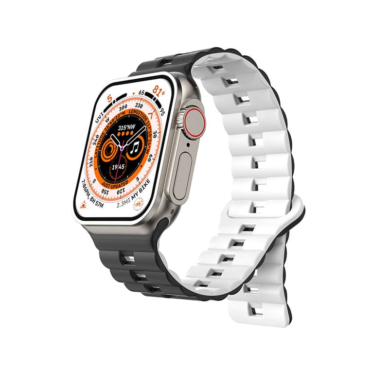 "Dual-Tone" Ultra-Thin Breathable Magnetic Silicone Band For Apple Watch - Image 12