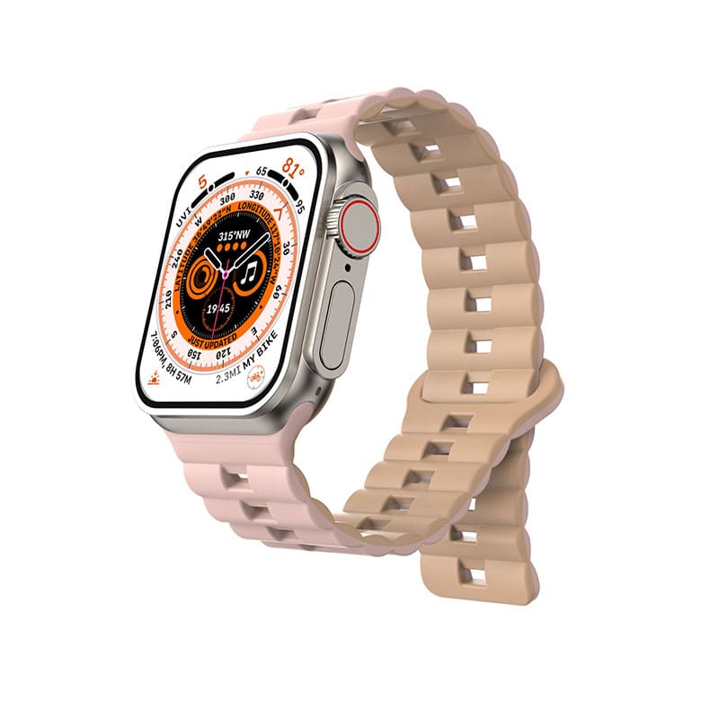 "Dual-Tone" Ultra-Thin Breathable Magnetic Silicone Band For Apple Watch - Image 18