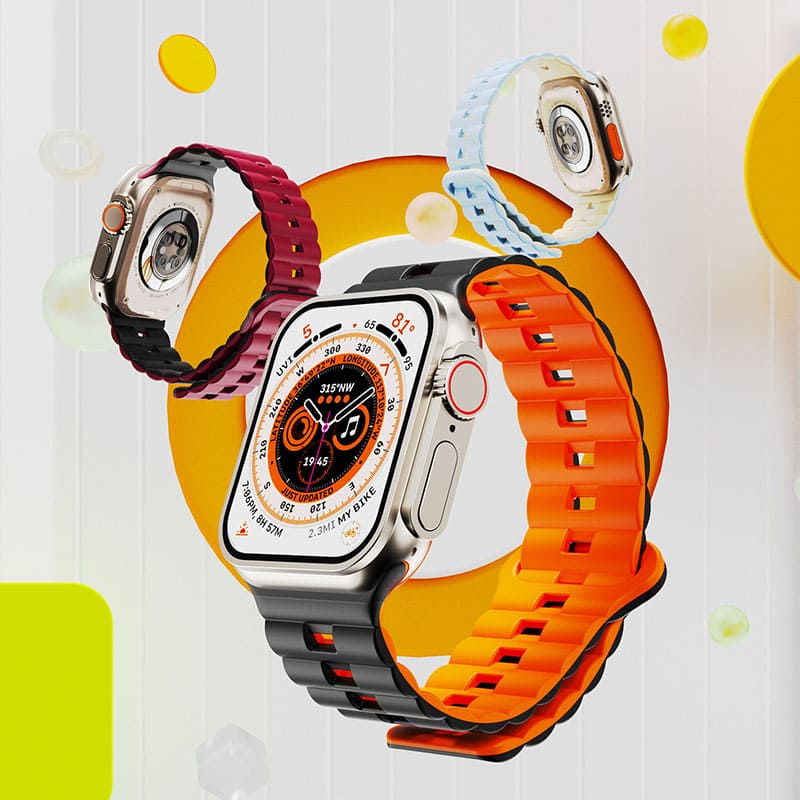 "Dual-Tone" Ultra-Thin Breathable Magnetic Silicone Band For Apple Watch - Image 3