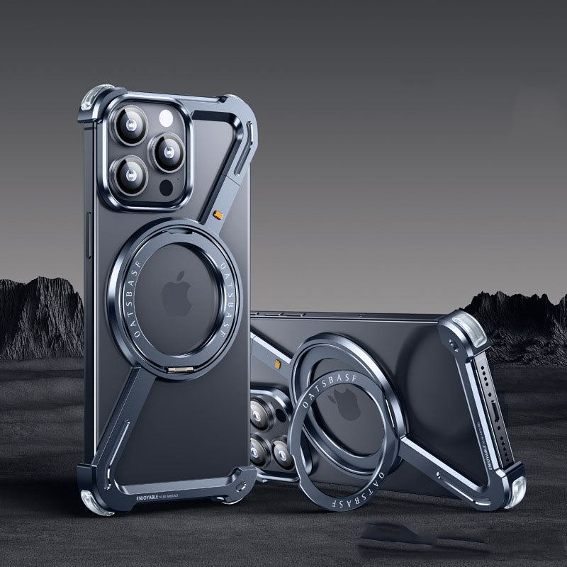 ChubbyArmor Z - Frameless Metal Hollow Magnetic Rotating Bracket Phone Case For iPhone - Image 11