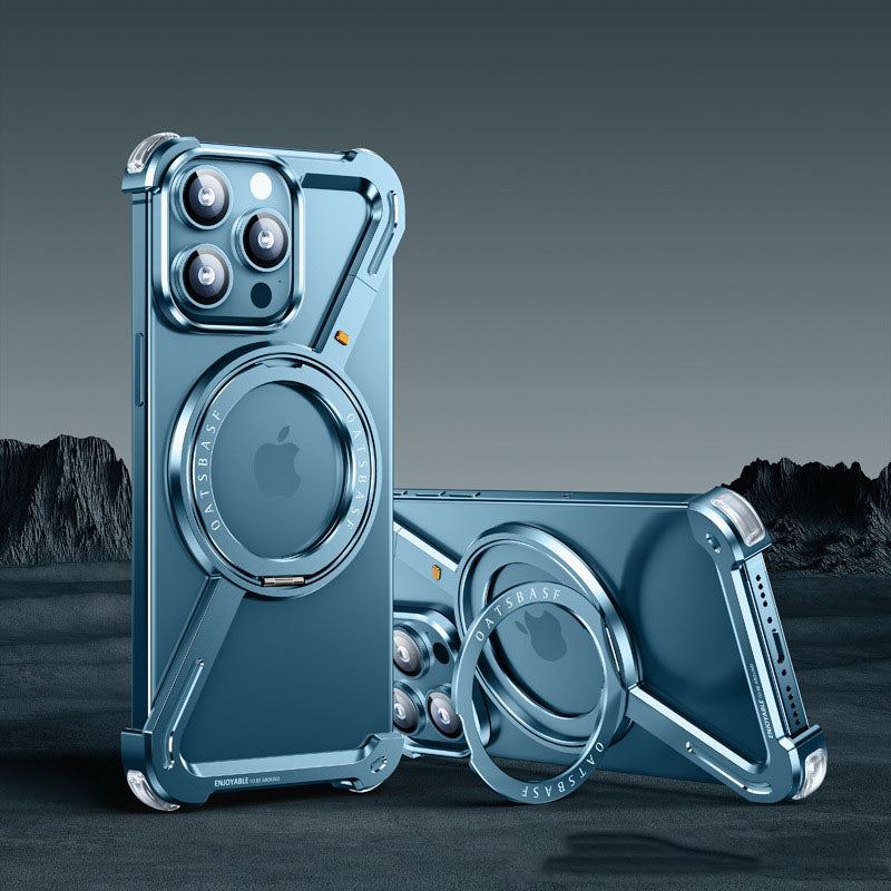 ChubbyArmor Z - Frameless Metal Hollow Magnetic Rotating Bracket Phone Case For iPhone - Image 9