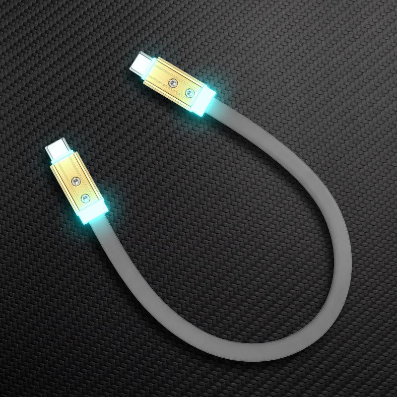"Neon Chubby" Flat Charge Cable With Gold-plated Design - Image 10