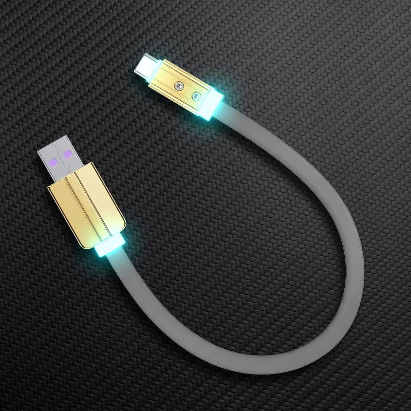 "Neon Chubby" Flat Charge Cable With Gold-plated Design - Image 18