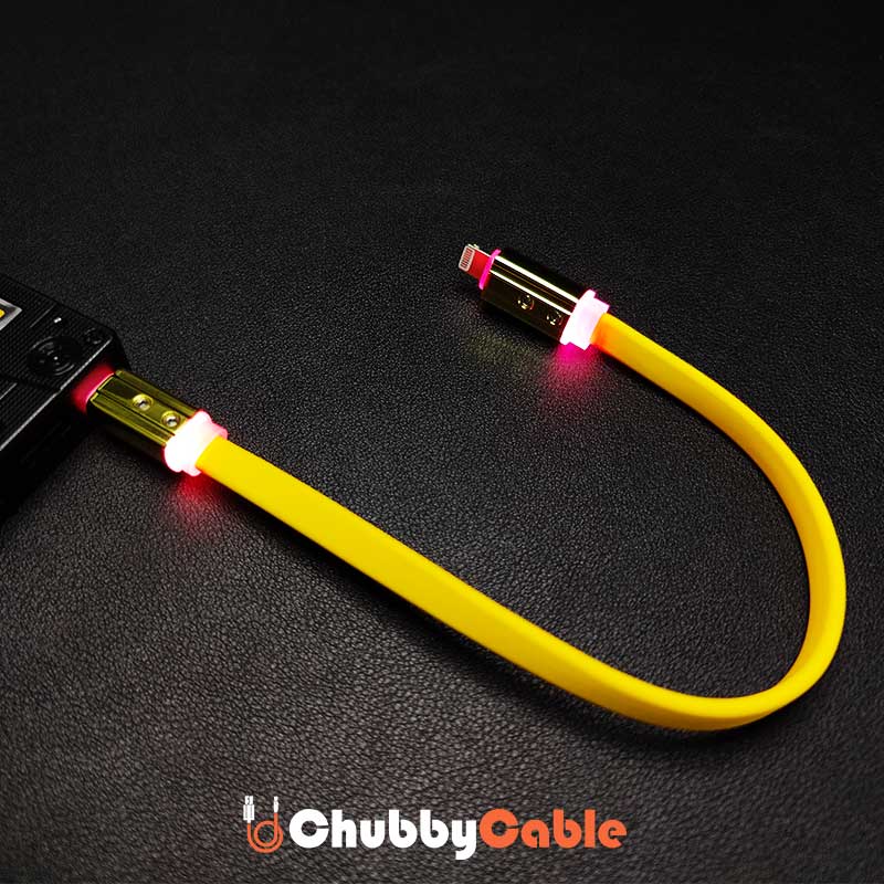 "Neon Chubby" Flat Charge Cable With Gold-plated Design - Image 5