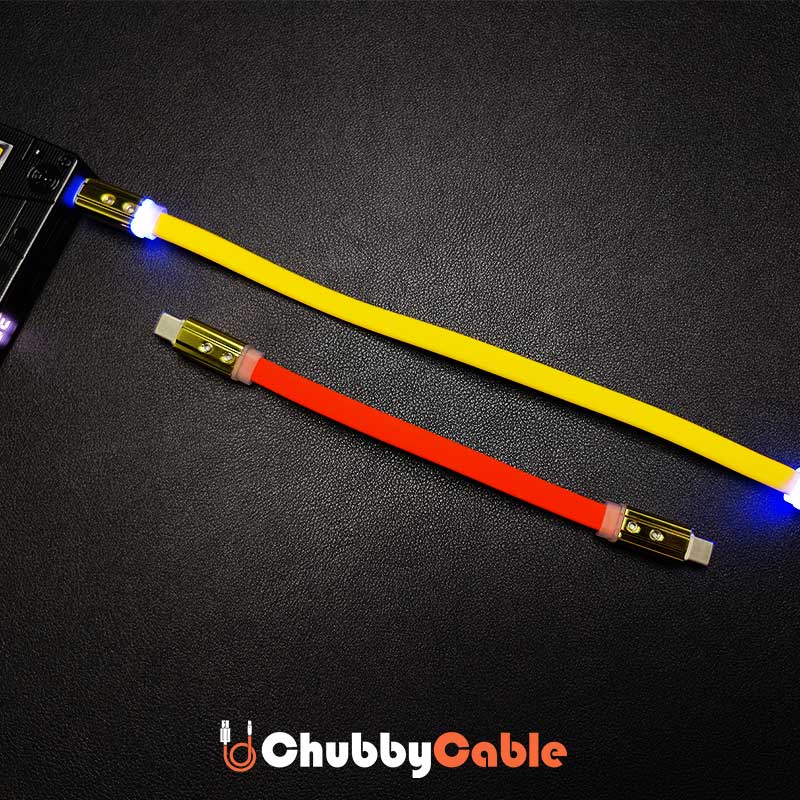 "Neon Chubby" Flat Charge Cable With Gold-plated Design - Image 6