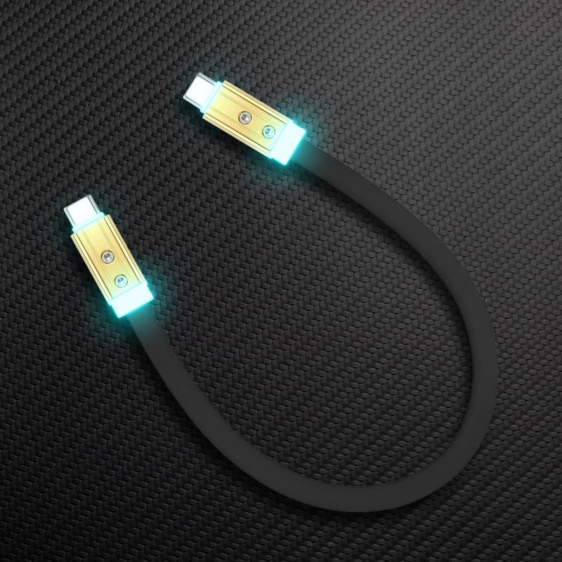"Neon Chubby" Flat Charge Cable With Gold-plated Design - Image 9