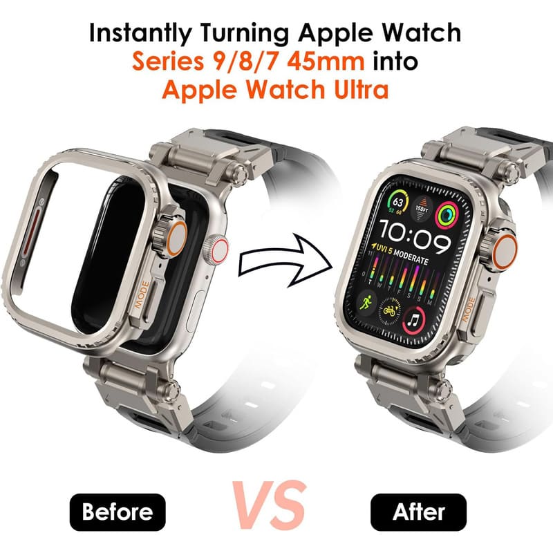 "Instant Ultra Transformation" One-Piece Alloy Bezel Case for Apple Watch - Image 3