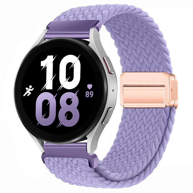 22mm & 20mm Solid Color Nylon Woven Magnetic Watch Band For Samsung/Garmin/Fossil/Others - Image 11