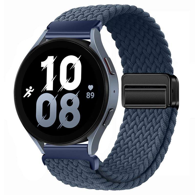 22mm & 20mm Solid Color Nylon Woven Magnetic Watch Band For Samsung/Garmin/Fossil/Others - Image 12
