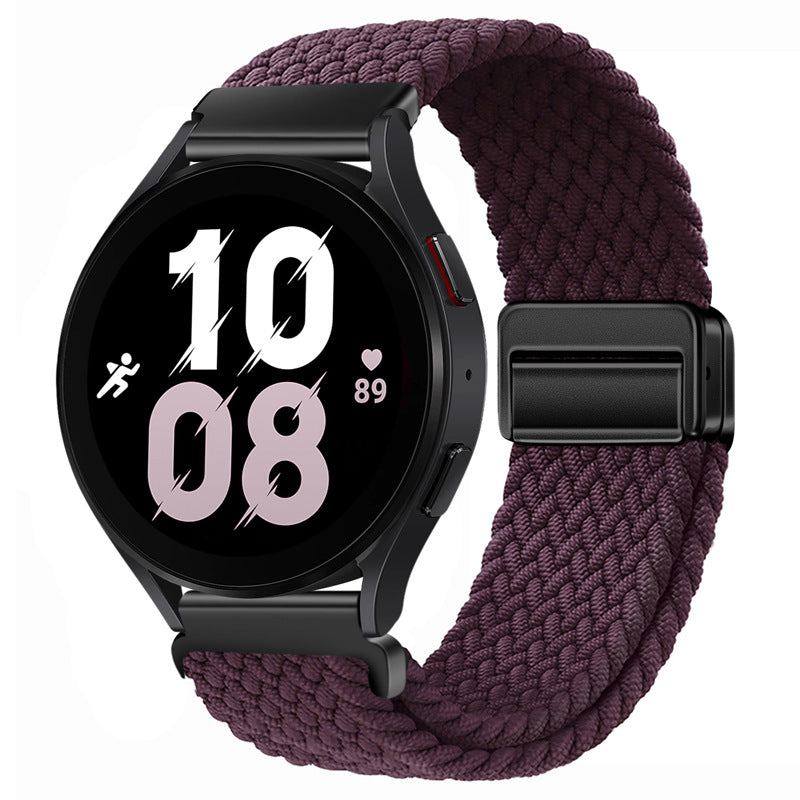 22mm & 20mm Solid Color Nylon Woven Magnetic Watch Band For Samsung/Garmin/Fossil/Others - Image 13