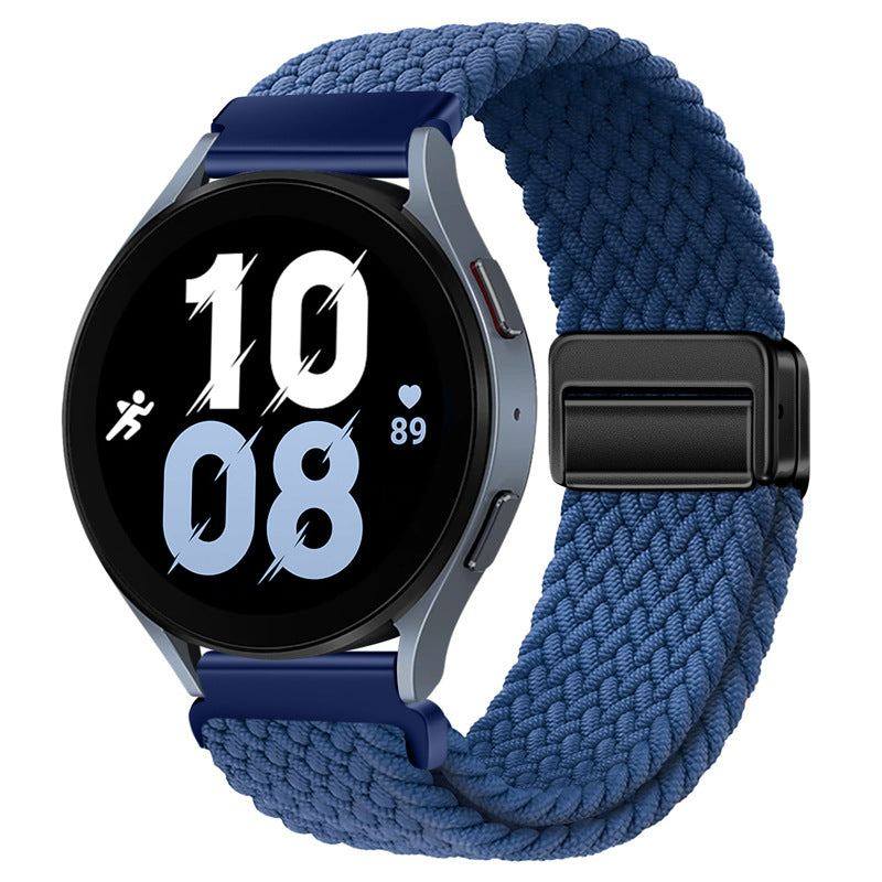 22mm & 20mm Solid Color Nylon Woven Magnetic Watch Band For Samsung/Garmin/Fossil/Others - Image 4