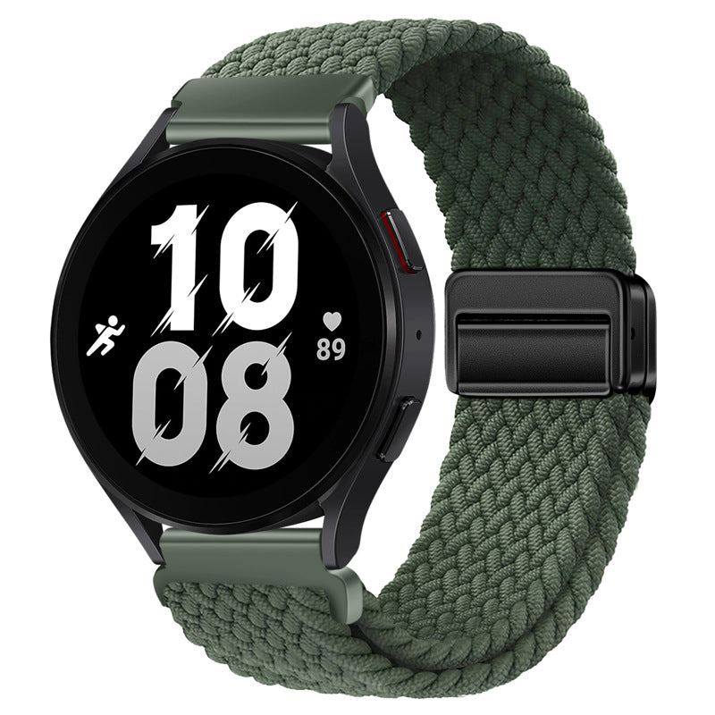 22mm & 20mm Solid Color Nylon Woven Magnetic Watch Band For Samsung/Garmin/Fossil/Others - Image 6
