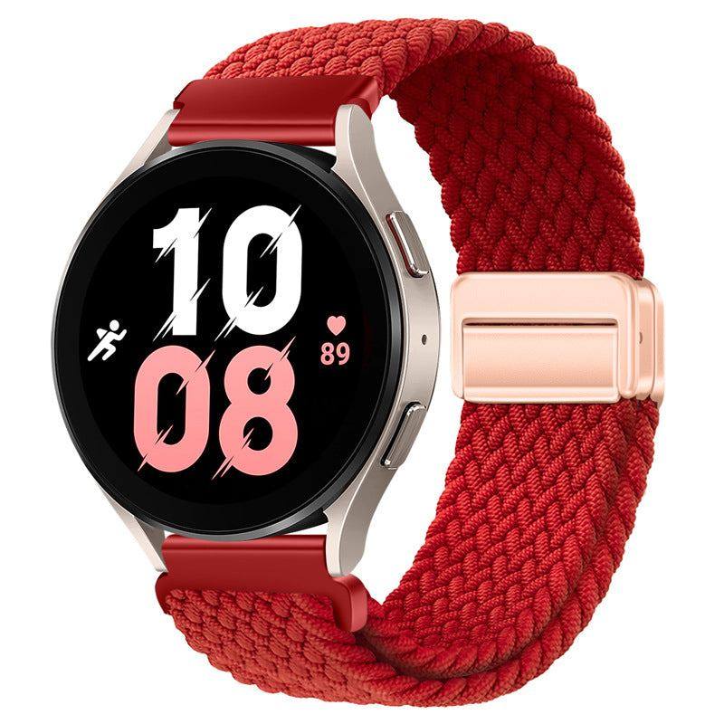 22mm & 20mm Solid Color Nylon Woven Magnetic Watch Band For Samsung/Garmin/Fossil/Others - Image 7