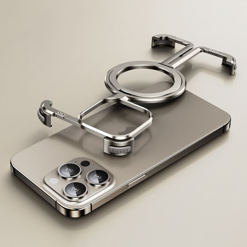 ChubbyArmor AeroSpin - Skeletonized Metal Bezel-less Magnetic Case With Stand - Image 6