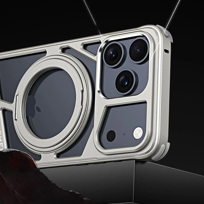 ChubbyArmor Ghost - Skeletonized Metal Magnetic iPhone Case With Stand - Image 6