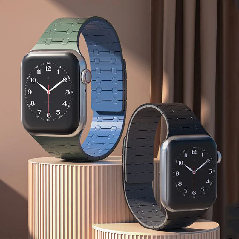 "Dual-Tone" Sport Silicone Magnetic Breathable Band For Apple Watch - Image 3
